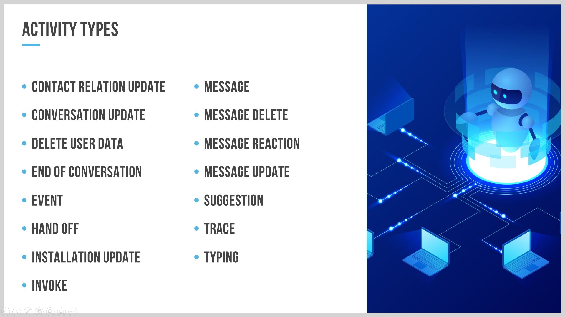 Bot activity types